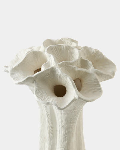 Flora Coral Vase-Bouquet-White
