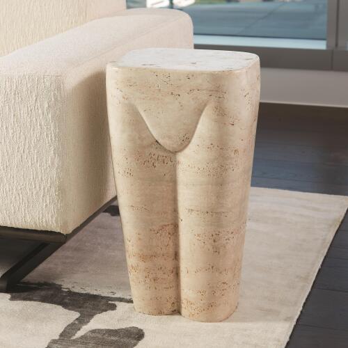 Femme Stool-Travertine