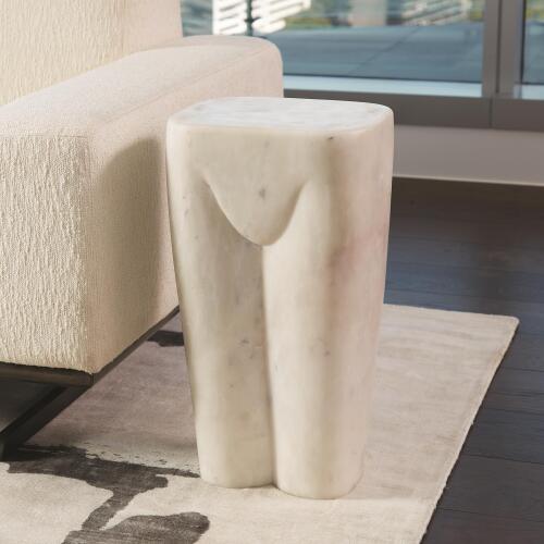 Femme Stool-White Marble