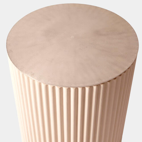 Camille Side Table-White Bronze