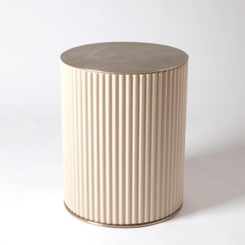 Camille Side Table-White Bronze