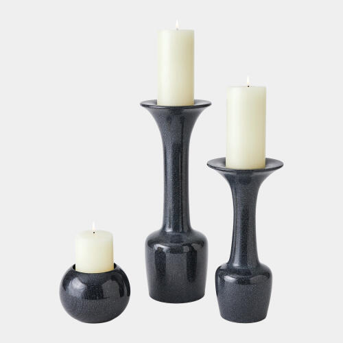 Globe Candle Holder-Black