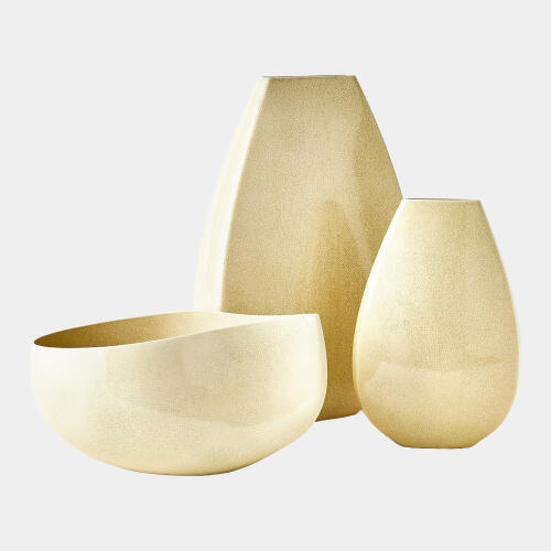 Giant Teardrop Bowl-Butter Crackle
