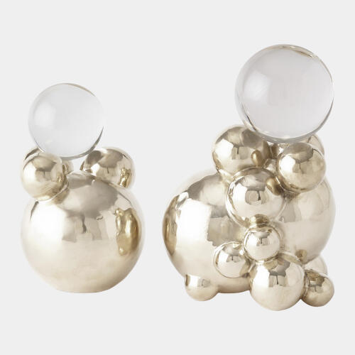 Mammatus Orb Holder-Nickel w/Crystal Sphere