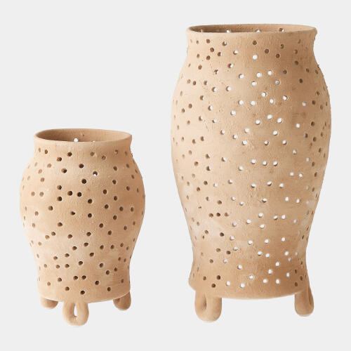 Yassine Candle Holder-Beige