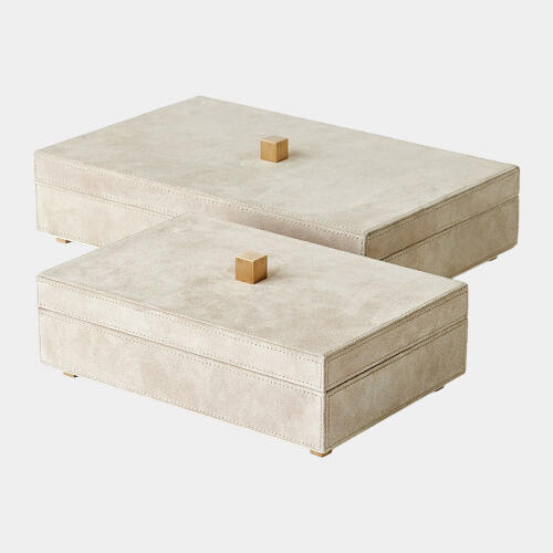 Posh Box-Parchment Suede