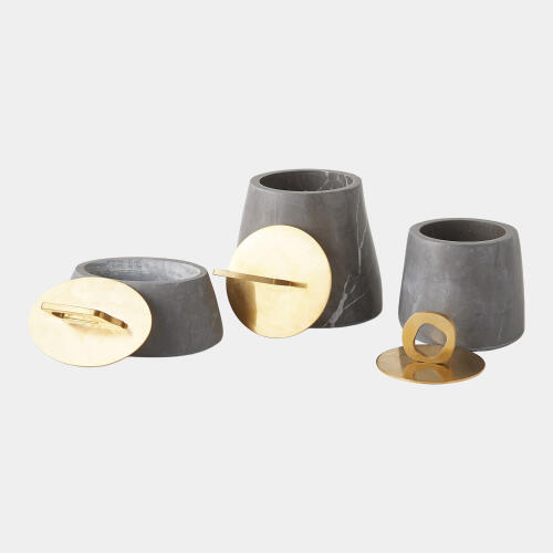 Bocal Lidded Pot-Graffito-Med