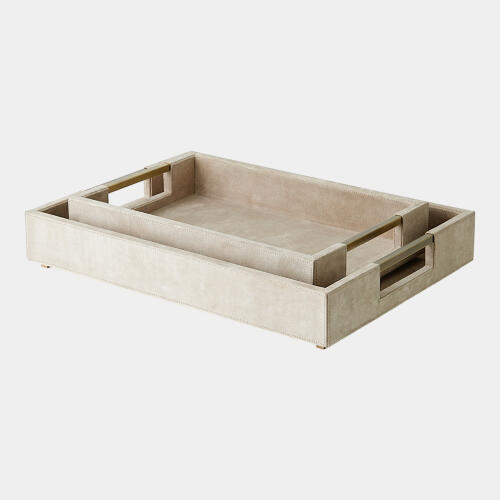 Posh Tray-Parchment Suede
