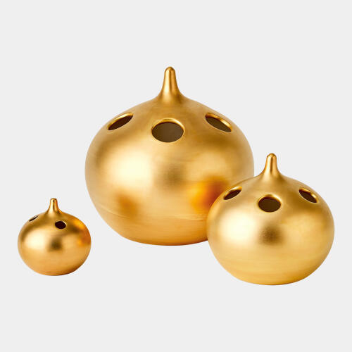 Oh No Vase-Matte Gold