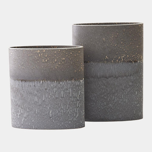 Tuba Vase-Reactive Gray