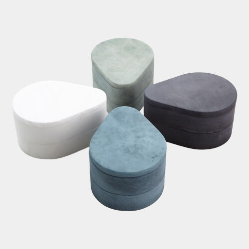 Alabaster Teardrop Double Box-Swivel-Green