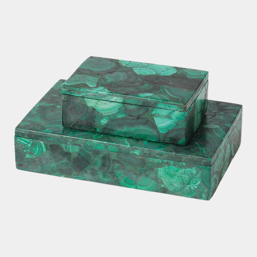 Helen Malachite Stone Box