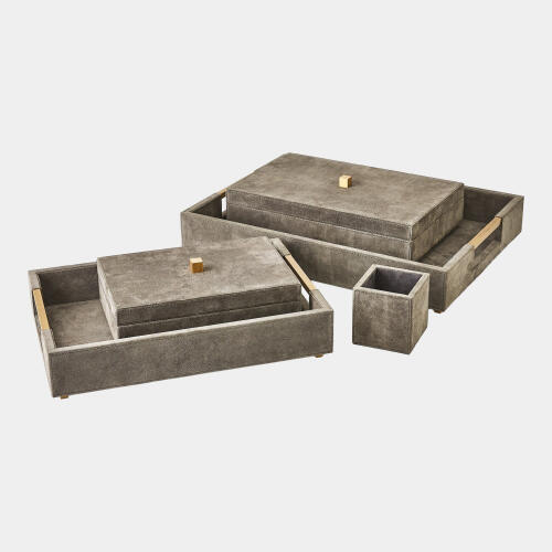 Posh Box-Gray Suede