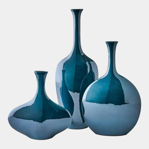Silhouette Vase-Reactive Blue-Slim