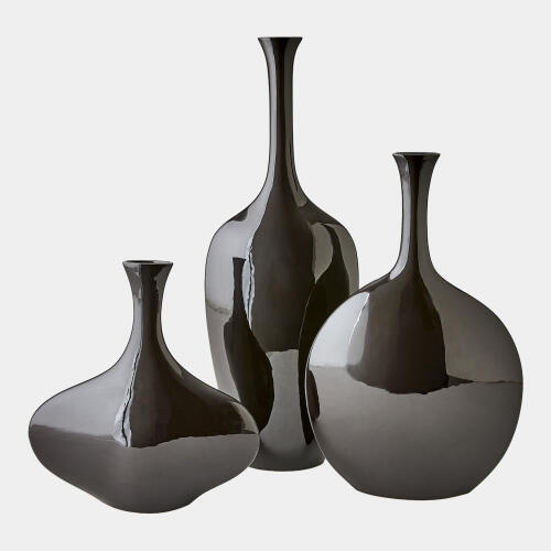 Silhouette Vase-Black-Slim