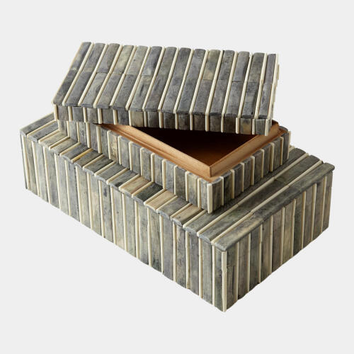 Hemlock Bone Box-Gray/Ivory