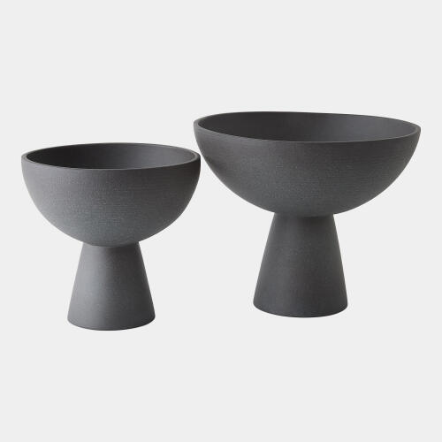 Florentina Footed Bowl-Black