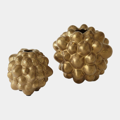 Talula Vase-Matte Antique Gold