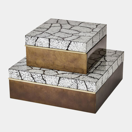 Sandler Eggshell Box-Antique Gold Leaf-Lg