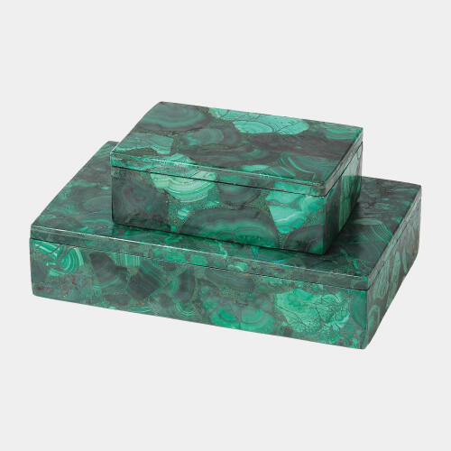 Helen Malachite Stone Box