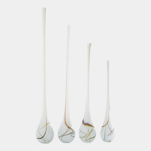 Pollock Bulb Vase-White