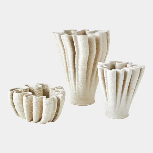 Kumiko Ripple Printed Bowl-Matte White