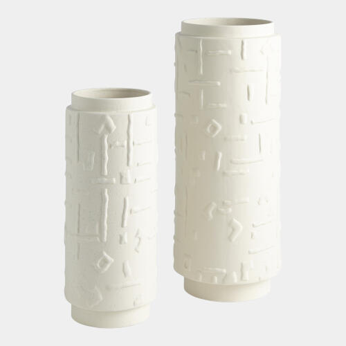 Sankuru Vase-Rustic White