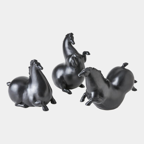 Friesian Horse-Matte Black