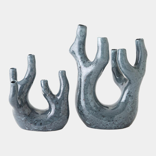 Creation Vase-Gloss Reactive Blue