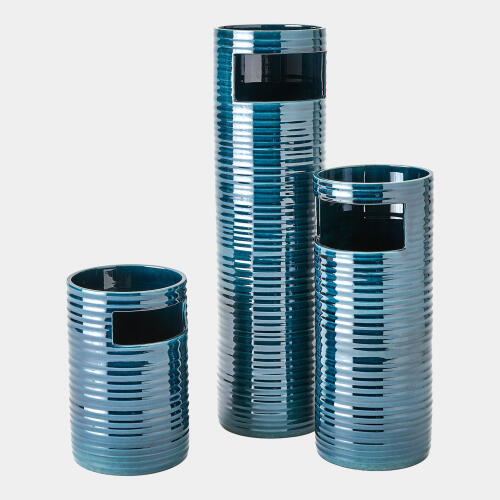 McFeely Cut Out Vase-Dark Blue