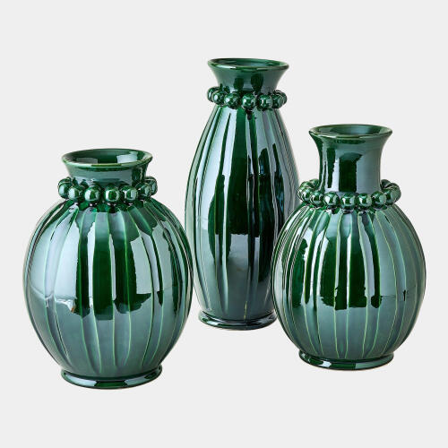 Pearl Vase-Emerald