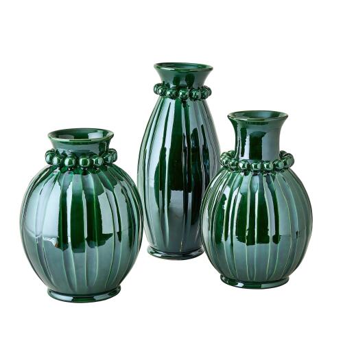Pearl Vase-Emerald