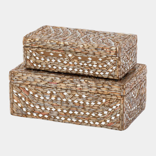 Priya Glass Bangle Bracelet Box-Taupe