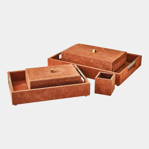 Posh Box-Rust Suede