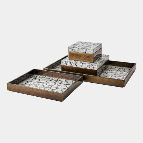 Sandler Eggshell Box-Antique Gold Leaf-Lg