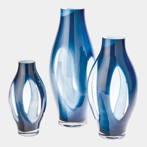 Fly Through Vase-Night Blue