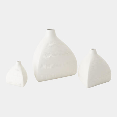 Tagines Glazed Vase-Matte White