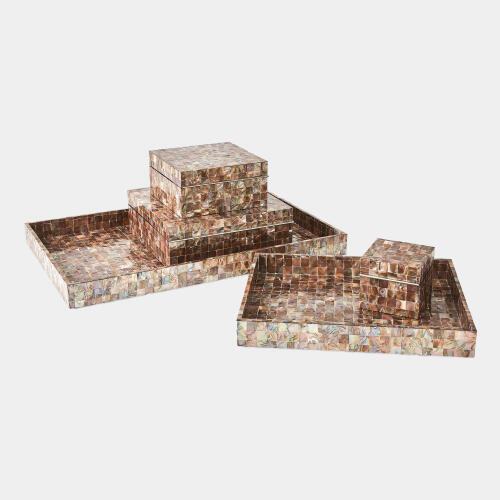 Mother Of Pearl Tray-Sunset