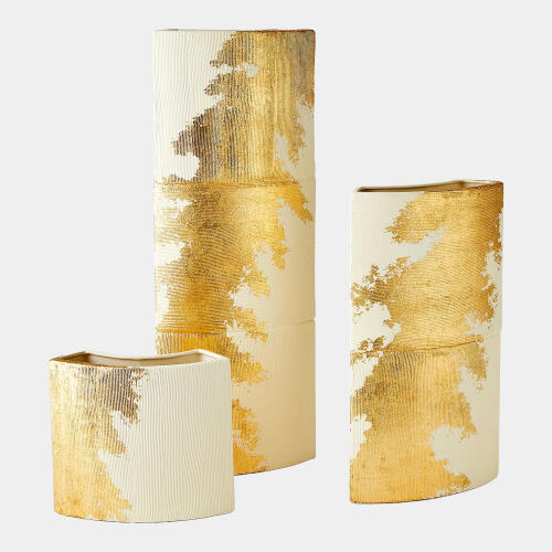 Splish Gold Leaf Vase