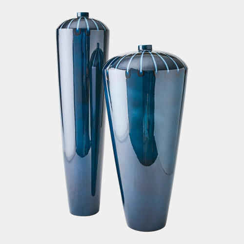 Goliath Domed Vase-Reactive Blue-Tall