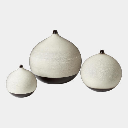 Pixelated Ball Vase-Black/Brown