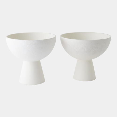 Florentina Footed Bowl-White