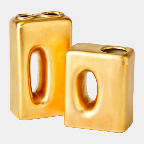 Oh Yes Vase-Matte Gold