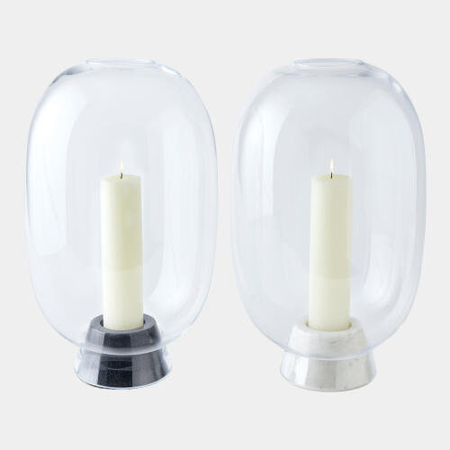 Cosette Marble Cone Hurricane-White