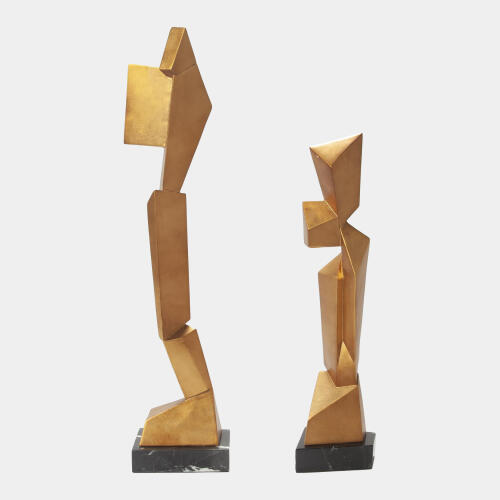 Maverick Facet Sculpture-Gold