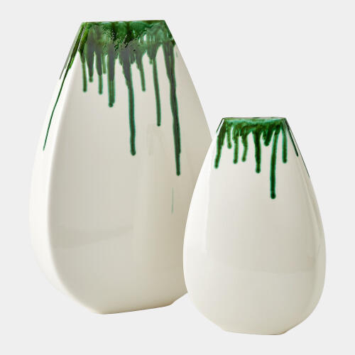Giant Teardrop Vase-Emerald