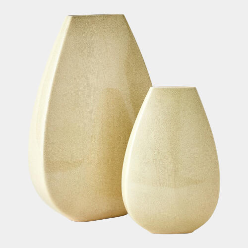 Giant Teardrop Vase-Butter Crackle