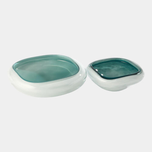 April Cased Glass Bowl-Azure