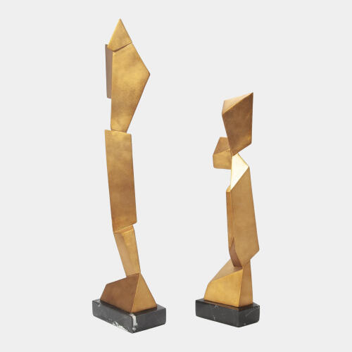 Maverick Facet Sculpture-Gold