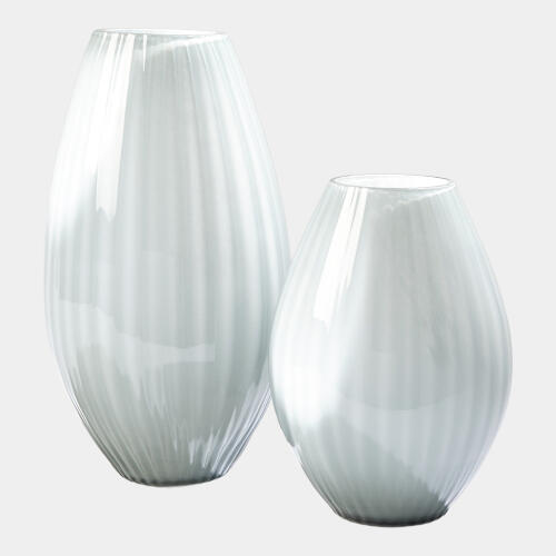 Otis Cased Glass Vase-Stripe-Blue